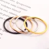 Anéis Redondos Para Mulheres Anel de Casamento Aço Inoxidável Fino Simplicidade Moda Jóias Atacado 1mm