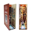 Libro de madera DIY Book Nook Shelf Insertar kits Modelo Océano Sala de sala Hecho a mano Muebles en miniatura Decoración del hogar Decoración de juguetes Regalos AA220314