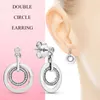 2021 925 Sterling Silver Daisy Leaf Drop Earrings Heart Hoop Earings Moon Star Circle Earrings For Women Fashion Jewelry