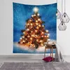 Christmas tapestry watercolor Christmas tree printing bedside hanging cloth bedroom background cloth wall decoration cloth 210609