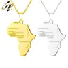 Whole Billiga Good Quality Afrika Karta Metall Hängsmycke Halsband