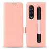 Подлинная кожаная чехла для Samsung Galaxy Z Fold 3 Case Flip Book Pen Slot Card Защита кошелька защита от кошелька