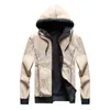 Men Hoodies Jacket Winter Thick Warm Fleece Comfortable Teddy Cashmere Coat Casual Zipper Hoodie Sweatshirts 211214