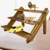 Hooks & Rails Wooden Rack Cosmetics Watch Bracelet Dolls Storage Ladder Display Stand Risers Shelf