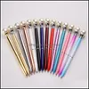 Ballpoint canetas escrevendo material escritório escola negócio industrial pérola caneta ballpen moda menina grande pérolas para papelaria Drop Deliv