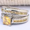 Wedding Rings Fashion Beautiful Yellow CZ High Quality Nickle Antiallergic Fine Jewelry Micro Paved Zircon White Set For Women3644731