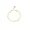 Bracelets en zircon en acier inoxydable de mode 18 carats chaîne de liaison à or 18 carats pour femmes bracelet en trombone