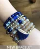 Tassel Crystal Beads Bracelets for Women Girls Gift Elastic Rope Shell Leaves Charm Wrap Bracelet pulseira feminina