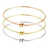 MylongingCHarm Bulksale-5 pcs Aço Inoxidável Bangles Básico Funções de pulseira com fio para grânulos de letra iniciais q0717