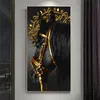 Золотой черный Лошадь Плакат животных Холст Печатает Настенное искусство Фотографии для гостиной Входная живопись Современный домашний декор Cuadros