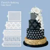 جديد الكلاسيكية الطوطم الرباط الاستنسل كعكة الزفاف تصميم قالب البلاستيك قالب اللوحة تزيين زجاجة أدوات فندان خبز 210225