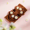 Daisy Bow Knot повязка на голову детская двойная слоя ткани для волос