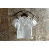 Yaz Kızların Giyim Setleri Kore Off-the-omuz Kısa Kollu Üst + Çizgili Şort 2 adet Çocuk Giyim Suit Çocuklar 210625