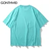 T-shirts Gonthwid T-shirts Harajuku Streetwear Hommes Summer Planète Cartoon Bear Imprimer T-shirts à manches courtes Hip Hop Casual Casual Tops C0315