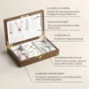 Casegrace Caja de joyería de madera grande Organizador Funda de regalo para mujeres Pendientes de hombres Reloj Anillo Anillo Joyas de anillo Mostrar almacenamiento 211013