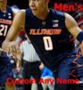 Nik1 Stitched Custom 35 Samson Oladimeji 4 Zach Griffith 5 Deron Williams 5 Tevian Jones Illinois Fighting Illini Maglia da uomo donna giovanile