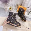 Femmes Bas Bottes PILLOW Bottines À Lacets Mode En Plein Air Casual Chaussures Lxury En Cuir Édredon Filles Dames Imprimer Botte De Neige Avec Boîte NO330