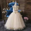 Fancy Princess Party Dresses for Girls Long Sleeveless Flower Party Ball Gown Evening Dresses Kid Prom Wedding Children Dress 210303