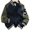 Spring Patchwork Baseball Jacket Big Kids Mode Kläder för Teen Teens Girls Cardigan 8 till 12 Barn Outwear Coats Hoodies 211204