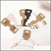 Gratulationskort Event Party Supplies Festive Home Garden 50st/Lot 3.5x9cm smycken Display Card Price Hang Tag Thick Kraft Paper Necklace B B B