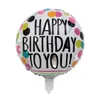 18 pouces d'anniversaire joyeux anniversaire ballon d'aluminium ballons ballons hélium ballon mylar boules pour la décoration de la fête KKD Toys Globos Dam389