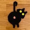 Underlägg Rolig Toy Handgjord Katt Butt Crochet Drink Kopp Mat Anti-Slip Cups Mat Housewarming Gift för Katter Lover Gratis By EPACK YT199503