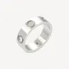 Love Wedding Ring Classic Mens Anelli Donna Acciaio inossidabile Placcato in oro bianco 18k Never Fade Not Allergic 5mm 6mm Promise Accessori con sacchetti per gioielli all'ingrosso