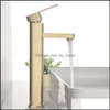 Badkamer wastafel kranen kranen, douches accs home tuin tuqiu bassin geborsteld gouden kraan en koud dek gemonteerd toilet messing materiaal mixer