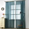Embroidered Luxury Tulle Curtain For Living room Bedroom Floral Voile Sheer Curtain Window Screen Organza Curtains For Kitchen 210712