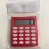 Mini calcolatrici elettroniche per studenti Calcolatrice del conteggio tascabile multifunzione Materiale scolastico per ufficio portatile in plastica tinta unita BH5063 WLY