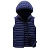 MANTLCONX Oversize 7XL 8XL Men's Waistcoat Jacket Vest Autumn Fashion Sleeveless Jacket Men Hooded Vest Coat Male Brand 211111