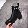 Black Women Luxury Ankle Boots Shoes Womens Chelsea Chunky Low Heel Female Platform Ladies Spring New G Brand Booties