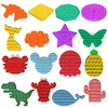 Pop Fidget Reliver Reliver Stress Brinquedos Arco-íris Empurre-o bolha Antistress Adulto crianças brinquedo sensorial para aliviar o autismo