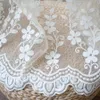 Vit Lace Luxury Sheer Curtain Panels Floral Broderi Light Flow Fönster Sovrum Privacy Translucent Tulle Drapes ZH023 # 5 210712