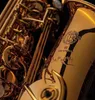Alto Saxofon kaffe graverad guld e platt eb sax med fall tillbehör9789779