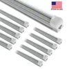 25 pezzi 8 piedi 150 W, 2 3 4 5 6 8 piedi luci del tubo a led Luce a forma di V Doppia fila Integrazione LED t8 Lampadine con angolo del fascio freddo di 270 gradi