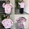 Kawaii Koreli Kadın Giysileri Bahar Sonbahar Büyük Boy Altı Kepekli Süt Üretim Baskı Kadınlar Sweatshirt Moda Vestidos Feminos Yeni T200311