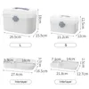 3/2 Layer Portable First Aid Kit Storage Box Plastic Multi-Functional Family Emergency Kit Box with Handle J2Y 210309