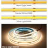 Strisce LED COB dimmerabili lineari 24V 12V 8mm 320LED / M Nastro flessibile LED per decorazioni per la camera 3000K 4000K 6000K 10M D5.0