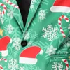 Męskie kurtki męskie garnitur świąteczny zwykły moda jednopasmowa drukowana kurtka płaszcza