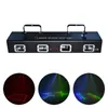 4 Lens RGB Blandad gul effekt DMX Master-Slave Beam Laser Light Home Gig Party DJ Stage Lighting Sound Auto 505RGBy