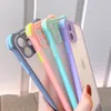 Hybride Armor Shockproof Matte Hard PC Back Cover Case Edge Silicon Sel voor iPhone 12 11 Pro MAX XR XS MAX 6 7 8 Plus SE 2020 100PCS / lot