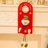 Wesołych Świąt Boże Narodzenie Wieszak Wisiorki Drzwi Tkaniny Rękojeść Wieszaki Znak Na Wakacje Party Home Decor T2I52900