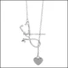 Pendant Necklaces Pendentifs bijoux 12 pièces vente européenne et américaine stéthoscope amour coeur collier mode Simple courte chaîne de clavicule 4C