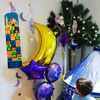 2021 Eid Mubarak 30 jours Calendrier de l'Avent Suspendu Feutre Compte à rebours Calendrier Cadeaux pour enfants Lamic Musulman Ramadan Party Décor Y0228