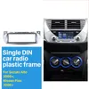 Silver One Din bilradio Fascia för 2008-2014 Suzuki Alto Nissan Pixo Maruti A-Star Dash CD-spelare Audio Fitting Adapter