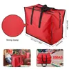 Storage Bags Durable Easy To Carry Large Anti-tear Cloth Multi-Purpose Nylon Reusable High Capacity Zipped Red Container Box