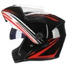 Motosiklet Kaskları 2021 Çift Vizör Lens Flip Motocross Racing Casco Moto Modüler Karbon Kask Helm Güvenli Motosiklet195G