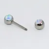 3pcs Nipple Ring Barbell Body Piercing Tongue Studs Jewelry Flashing Rod Outer Thread 14G Stainless Steel Coated Straight