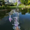 Double Recycler Водные трубы Турбины Perc Кальяны FAB Яйцо Сонг Тип Масляные Установки DAB 14.5 мм Женщина с Чаша HR319